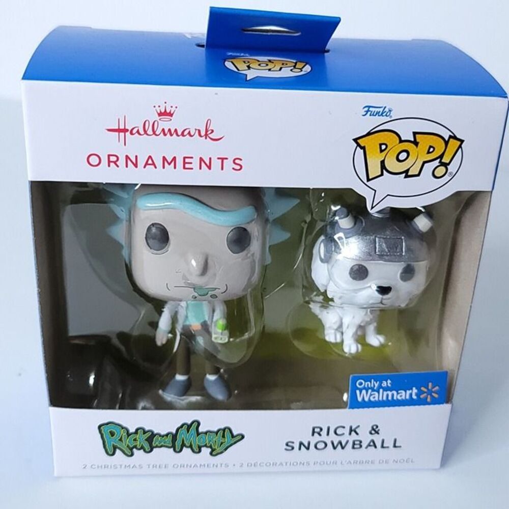 Rick and Snowball Rick and Morty Hallmark Ornament Funko Pop! 2 Pack